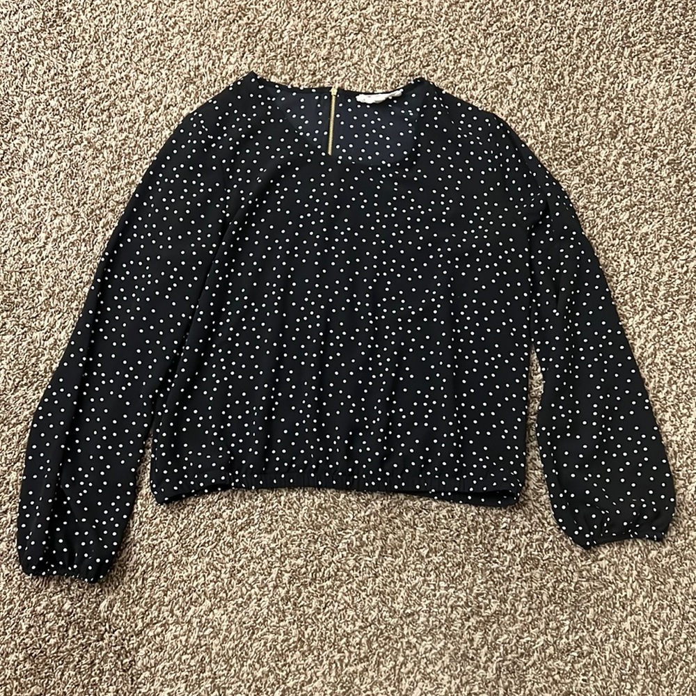 Hippie Rose Polka Dot Long Sleeve Size XL